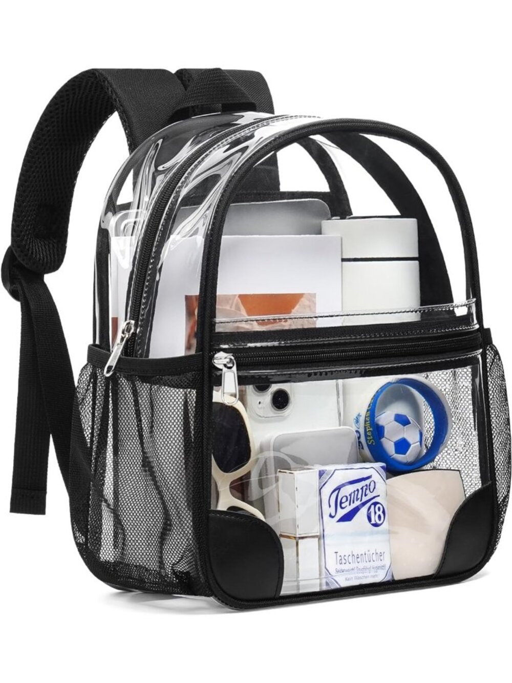 Clear Stadium Backpack for Events | Mini Sports Fan Clear Bag | Lightweight